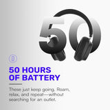 Essential Bluetooth Headphones - Over The Ear, Active Noise Cancelling Wireless Headphones + Awareness Mode, Bluetooth Headset with Mic, 50 Hours of