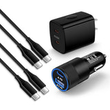 For Samsung Charger Super Fast Charging For Galaxy A36 A16 5G A17 A56 A26 S25 Ultra S25 Plus A35 S24 Fe A15 A25, 25W Dual Usbc Samsung Phone Wall Charging Block 32W Car Charger Usb C To C Cable 3+6Ft