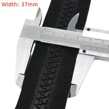 2Pcs #10 60 Inch Separating Large Plastic Zippers Black Tape With Doub