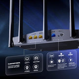 Wifi 6 Router For Home, Ax1500 Dual Band Gigabit Router For Wireless Internet, Long Range Coverage With 5 * 6Dbi High-Gain Antennas, 4 Gigabit Ports, Support Wpa3, Ipv6, Parental Control(Rx2Pro)