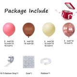 Boho Balloon Garland Arch Kit With Pink Chocolate Coloured Ivory White