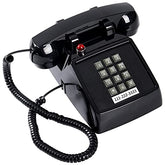 Retro Traditional Landline Phone (Ringing Indicator), Classic 2500 Analog Desk Phone Hearing Aid For Elder, Vintage Corded Desk Telephone For Landline Large Button,Old School Phone Home,Black