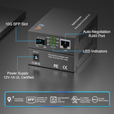 10G Fiber Ethernet Media Converter, Fiber Optic Transceiver, 10G Sfp+ To Rj45 Media Converter
