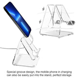 Acrylic Cell Phone Holder/Stand, Clear Compatible With 4-10'' Iphone Series , Android Smartphone, Office Supplies/ Desk Accessories