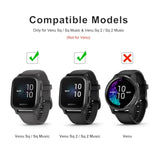 4 Pack Case For Garmin Venu Sq 2 / Venu Sq Screen Protector Case, Soft Tpu All-Around Protective Screen Cover Bumper Frame Compatible With Garmin Venu Sq 2 Music/Venu Sq Music Smartwatch (4Pack B)