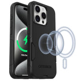 OtterBox iPhone 15 Pro Commuter Series Case - MagSafe Edition - Black, Slim & Tough, Pocket-Friendly, with Port Protection