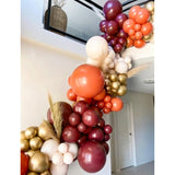 50pcs Fall Balloons 12 Inch Burgundy Orange Gold Confetti Balloons for Thanksgiving Party