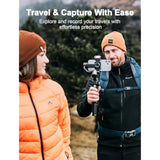 hohem iSteady M6 Kit Gimbal Stabilizer for Smartphone, 3-Axis Phone Gimbal with AI Tracking, Magnetic Fill Light, 18H Long Lasting Battery Stabilizer for iPhone & Android, Ideal for Video Recording