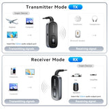 Bluetooth Car Adapter,Noise Cancelling 3.5mm AUX Bluetooth Receiver for Car,Wireless Audio Receiver Transmitter for Home Stereo/Wired Headphones