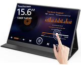 15.6" Touchscreen Portable Monitor Fhd 1080P Ips/Hdr Laptop Screen Extender For Gaming And Computer Display, Travel Monitor With Speaker Compatible With Laptop Pc Phone Ps Xbox Switch