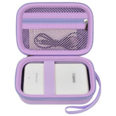 Case Compatible With Canon Ivy 2 Mini Photo Printer/For Kodak Step/For Ivy Cliq+2 Cliq 2, Mobile Wireless Bluetooth Instant Camera Printer Cover Fits Photo Paper & Cable(Case Only)-Purple