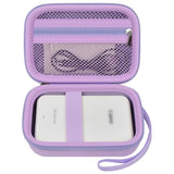 Case Compatible With Canon Ivy 2 Mini Photo Printer/For Kodak Step/For Ivy Cliq+2 Cliq 2, Mobile Wireless Bluetooth Instant Camera Printer Cover Fits Photo Paper & Cable(Case Only)-Purple