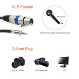 Xlr To 3.5Mm (1/8 Inch) Stereo Microphone Cable For Camcorders, Dslr Cameras, Computer Recording Device And More - 1.6Ft/50Cm