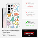 for Galaxy S26 Ultra Clear Case, Fit for MagSafe, 6.6ft Military-Grade Shockproof Magnetic Protective Phone Cover,Dinosaur Land