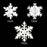 Snowflake Snow-White Christmas Party-Decorations Garland - 12Pcs 3D Winter Wonderland Frozen Hanging Streamers Banner,Baby Bridal Shower Birthday Wedding Classroom Decor Supplies