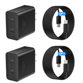 45W Samsung Super Fast Charger Usb C, Dual Android Phone Charger Type C Chargers Fast Charging Block With 10Ft Long Usb-C Charging Cable Cord For Samsung Galaxy S25 Ultra/S25+/S25/S24Ultra/S24/S23/S22