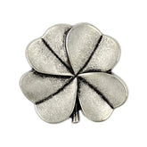 12 Pieces Clover Metal Shank Buttons. 20Mm (3/4 Inch) (Antique Silver)