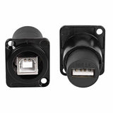 Usb B To Usb A Panel Mount Feedthrough Adapter Usb B Female To Usb 2.0 Female