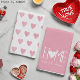 Pink Heart Love Home Sweet Home Valentine'S Kitchen Towels Dish Towels, 18X26 Inch Anniversary Wedding Decoration Hand Towels Set Of 2