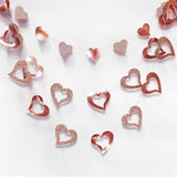 Rose Gold Heart Garland Glitter Valentine Day Mothers Day Wedding Engagement Anniversary Bridal Shower Baby Shower Bachelorette Party Decorations Backdrop Banner Hanging Decor