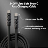 240W Usb C Cable 5Ft,Usb 2.0 Type C Fast Charging Cable Compatible With Iphone