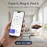 Apple Mfi Certified Wallet Tracker, Works With Apple Find My, Rechargeable 0.07In Ultra-Slim Tracking Card, Item Locator For Wallet, Luggage, Passports, Purse