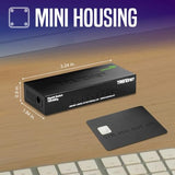 8-Port Mini Gigabit Switch, Teg-S80G, Ethernet Splitter, Ndaa + Taa Compliant, Desktop Metal Ethernet Network Switch, 8 X Gigabit Ports, Fanless, Protection, Black