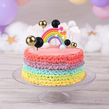 30Pcs Black White Gold Ball Cake Toppers Mini Balloon Cupcake Toppers Diy Foam Ball Cake Insert Decoration For Wedding Anniversary Birthday Party Supplies