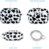 Cow Airpods Pro 2 Case Soft Silicone 2022 - Cover Flexible Skin For Apple Airpod Pro 2Nd Charging Case Cute Women Girls For Ipod Pro With Keychain - Black Cow