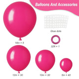 Hot Pink Balloon Arch Kit: 105-Piece Latex Wedding & Party Decor