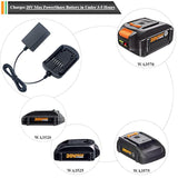 Replacement For Worx Battery Charger 20V Wa3742 Compatible With Worx 20V Lithium Battery Wa3520 Wa3525 Wa3578 Wa3575 Wa3522 Wa3732 Wa3770 Wa3875 Wa3881 Battery Charger