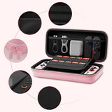 Pink Case Bundle for Nintendo Switch 2 (2025) Accessories, Portable Hard Carrying Cover with Protective Skin , Screen Protector, 2 Thumb Grips