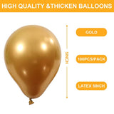 100 Pieces 5 Inch Metallic Balloons Decorative Latex Balloons For Birt