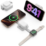 2025 3 In 1 Wireless Charging Station For Apple Multple Devices - Foldable Magnetic Wireless Charger Dock -Travel 20W Charging Pad For Iphone 16 15 14 13 12 Pro/Pro Max/Plus/Watch & Airpods All Series