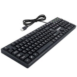 Wired Computer Keyboard Basic Black Keyboard - With 4.5Ft Usb-A Cable, 104-Keys, Foldable Stands - Compatible For Windows, Pc, Laptop - 3 Yr Mfg 179324