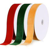 3 Rolls Christmas Velvet Ribbon Single Face Velvet Ribbon Vintage Velv