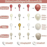Dusty Pink Cream White Balloon Arch Kit with Blush Beige Nude Balloons for Party
