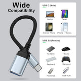 USB C to USB 3.0 Adapter, Type C Male to USB A Female OTG Cable Adapter for iPhone 17e/17 Pro Max/Air/16e/16/16 Pro/16 Plus/15/15 Pro Max/MacBook
