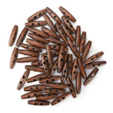 50Pcs Wood Toggle Buttons, Wood Sewing Horn Toggle Buttons 2 Holes Woo