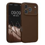 Case Compatible with iPhone 17 Pro Case - Slim TPU Silicone Phone Cover - Soft Touch Finish - Chocolate