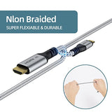 Usb C To Hdmi Cable 10 Ft, 4K@60Hz Hdr, Gold-Plated Braided High-Speed Usb 3.1