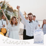 Blue Flower Bridal Shower Ring Game, 1 Sign And 50 Rings, Bridal Shower Decorations, Put A Ring On It Bridal Shower Game, Wedding Shower Games(Jzxn03)