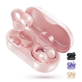 I21 Open Ear Clip On Earbuds Wireless Bluetooth Ear Clip Headphones With Mic, Noise Cancelling, Waterproof Ipx4, For Small Ears, Perfect For Running, Sports, And Glasses Wearers (Pink)