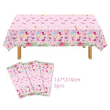 Dinosaur Birthday Party Supplies For Girls - Dinosaur Tablecloth, Decorations In Pink