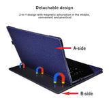 Laptop Case Cover For 16 Inch Samsung Galaxy Book 4/5 Pro 360 & Book4 Ultra & Book 4 Pro/Edge,2 In 1 Pu Leather Protective Bag Sleeve With Pen Holder (Dark Blue)