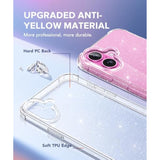 iPhone 16 Case with Glitter, Screen & Camera Protectors, Slim Shockproof Cover 6.1"