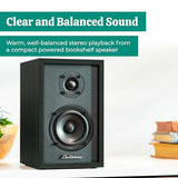 Berkeley 2.0 Stereo Powered Bookshelf Speakers with Built-in Amplifier and 3" Drivers for Turntable, TV, PC and Wireless Music Streaming Featuring