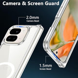 Magnetic Case For Google Pixel 9 Pro Fold, Transparent And Yellow Resistant,Compatible With Magsafe,Slim Fit Shockproof Protective Phone Case For Pixel 9 Pro Fold Case (Transparent)