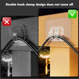 Hooks For Outdoor String Lights - 100 Pack With Adhesive Strips - No Damage, No Tools, No Holes, Waterproof And Uv-Resistant, Perfect For Christmas And Patio Decor