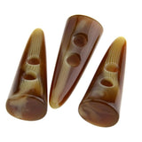 10Pcs Large Horn Imitation Tooth Toggle Buttons Compatible With Coat J